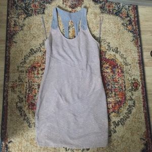 Free People denim detail mini dress